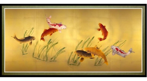 Oriental Muebles Siete Lucky Fish Canvas Wall Art