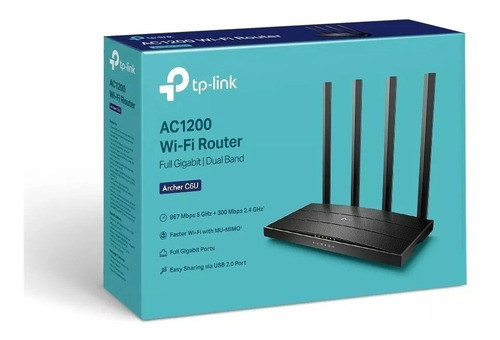Router Inalambrico Tp-link Archer C6u Ac1200 Mu-mimo Gigabit