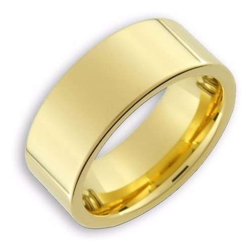 Aliança Avulsa Ouro Banhada Tungstênio Casamento Reta 8mm