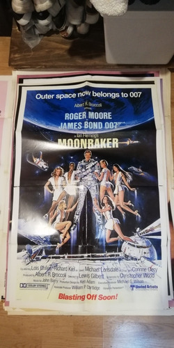 Afiche Original Cine Película Moonraker James Bond 007 