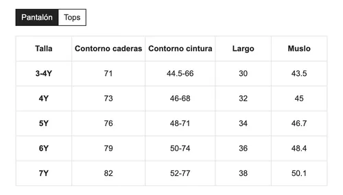 Tallas niños shein sale