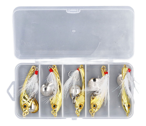 Cebo De Pesca, 5 Unidades, Metal Vib Lure, Giratorio, Profes