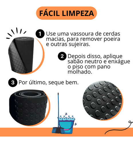 2m Rolo De Piso Moeda Metros 3mm X Larg 1m Resistente