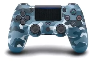 Controle Ps4/pc Sem Fio Compatível Camuflado Azul-altomex Cor Azul