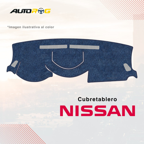 Cubretablero Para Nissan Pick-up Sin Usb Mod 2023 Bordado Azul Turquesa-azul Acero N37-g/xns37b