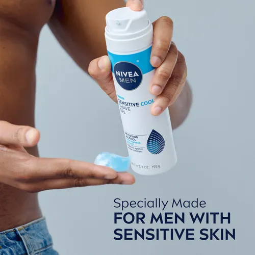 Gel De Afeitar Nivea Men Sensitive Cool Con Algas Marinas, 2