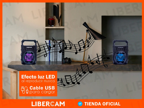Imagen 8 de 10 de Parlante Altavoz Portatil Inalambrico Bluetooth Luces Led P5