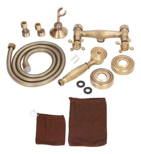 Juego De Grifos De Ducha De Latón, Sistema De Baño Antiguo,