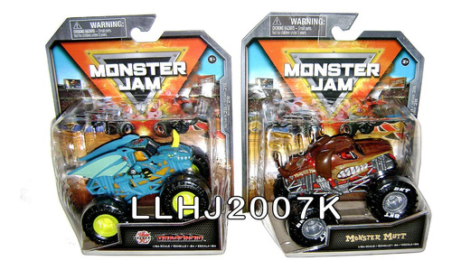 Lote Dragonoid & Monster Mutt Monster Jam Escala 1:64 Baf