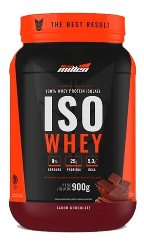 Whey Isolado Excell 90 - 900g - New Millen Sabor Chocolate