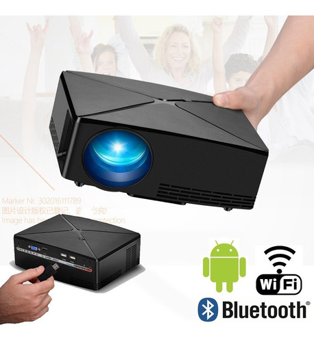 Mini Proyector C80up Android Wifi 2200 Lúmenes