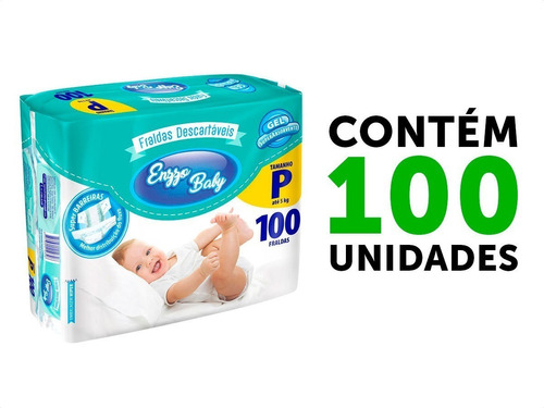 Fraldas Enzzo Baby Modelo P - 100u