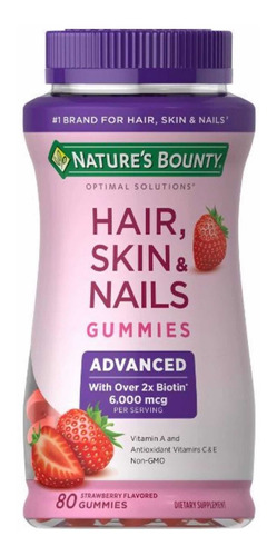 Natures Bounty Hair Skin &nails 80 Gomitas 2x Advanced