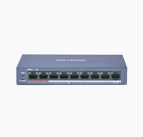 Switch Poe De 8 Puertos Hikvision Ds-3e0109p-e/m(b)