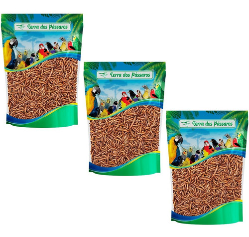 Kit 3 Unidades - Tenébrio Comum Desidratado - Pequeno - 30g