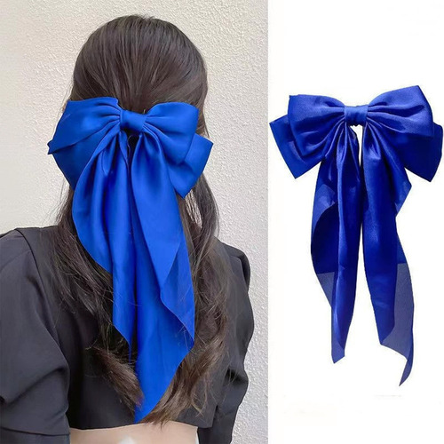 5pzs Broches Mariposas Cabello Moño Coquette Coletero Satén Color Azul Mariposas Para El Cabello Moño