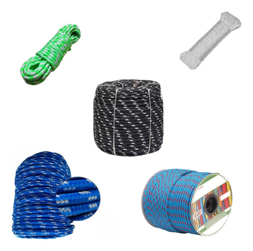 Rolo Corda 3mm X 390 Metros Poliéster Amarrar Carga Camping