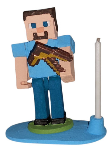 Portavela Pastel .:: Minecraft Steve V1 ::. Multicolor