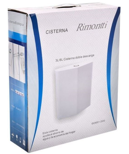 Cisterna De Pared Rimontti Doble Descarga 3 Y 6 Litros Gtia!