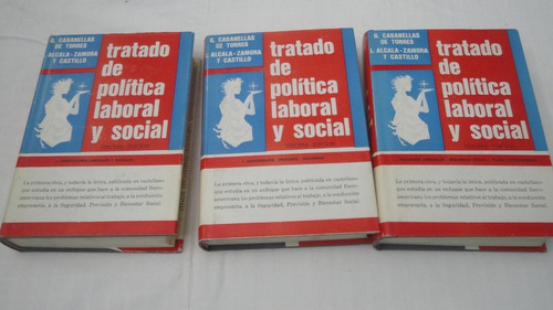 Tratado Politica Laboral Y Social - Cabanellas- 3 Tomos 1982