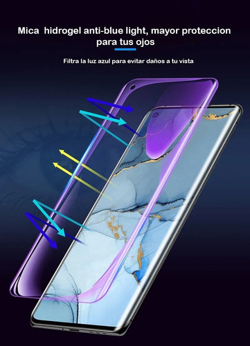 2 Micas De Hidrogel Compatibles Con Motorola G52 / G72 / G82 G72 Anti Blue Light