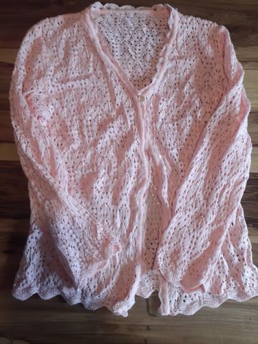 Saco Rosa De Hilo Vintage Talle S