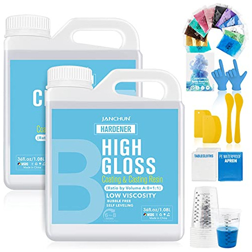Kit De Epoxi Transparente De 72 Oz Fundición Y Reves...