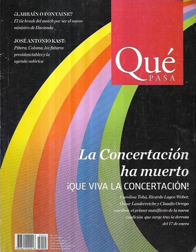 Revista Qué Pasa 2025 / 29-01-2010 / La Concertación Muerte