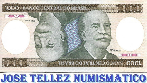 Brasil 1000  Cruzeiros  Año 1985 Aunc Palermo