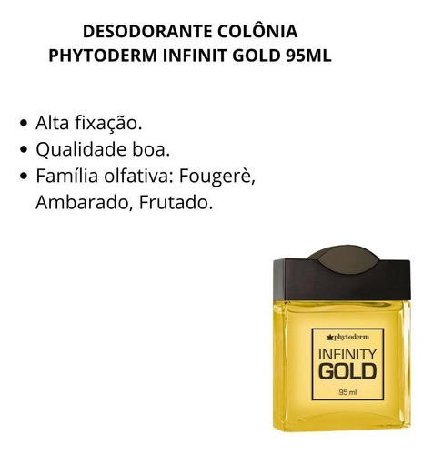 Desodorante Colônia Phytoderm Infinit Gold 95ml