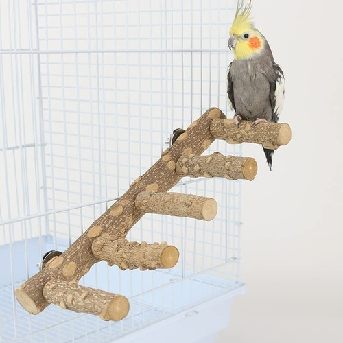 Soporte De Percha De Madera Tipo Escalera Para Jaula De Aves