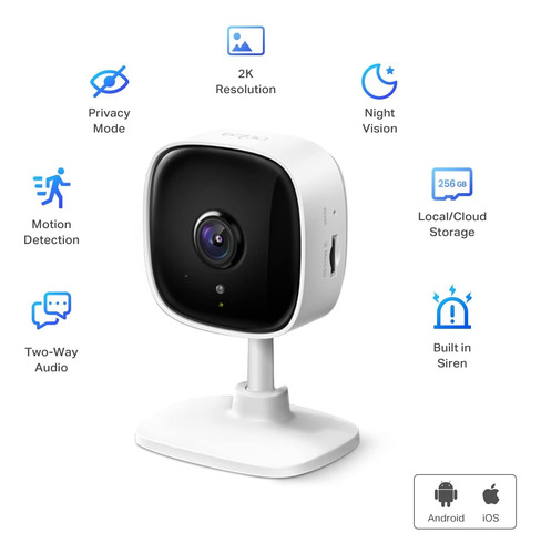 Camara Tplink Wifi 2k Hd Seguridad Tapo C110 Inalambrica Sir