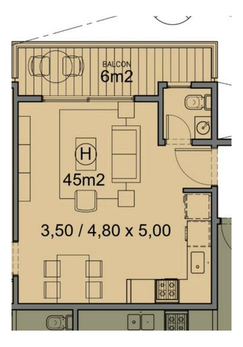 Departamento En Crisólogo Larralde Y Moldes
