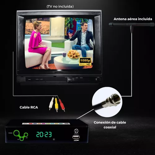 Decodificador Tv Convertidor Digital Full Hd Con Antena