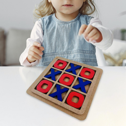 Juego De Madera Toe Tabletop Blocks Estrategia Brain Puzzle