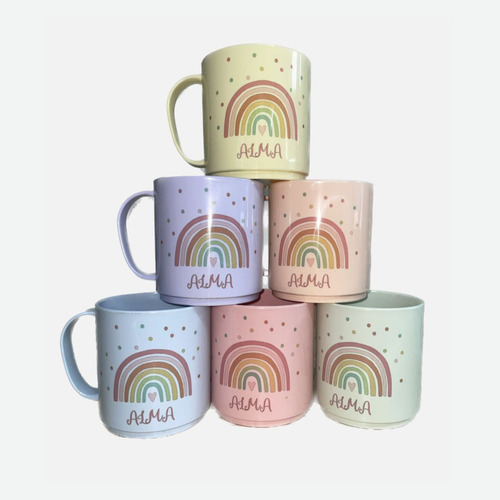 30 Tazas Plastico Pastel Personalizada Logo Frase Souvenir