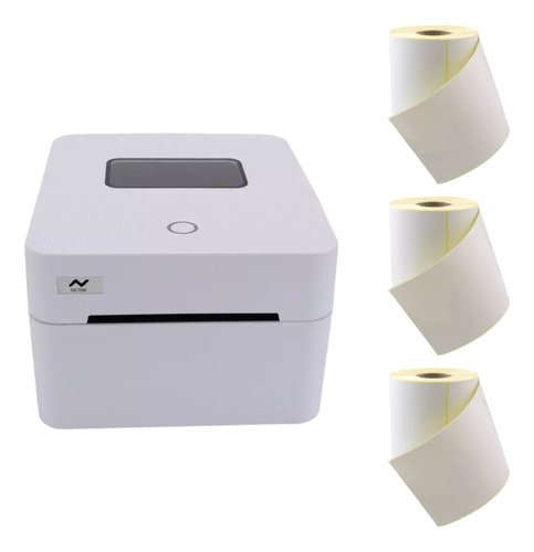 Impresora Térmica Nictom It04 Blanco + 3 Rollos 100x150 Blanco