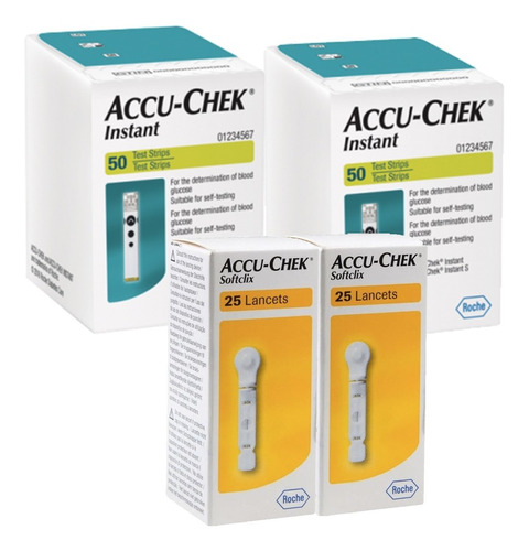 Accu - Chek Instant Paquete 100 Tiras Y 50 Lancetas