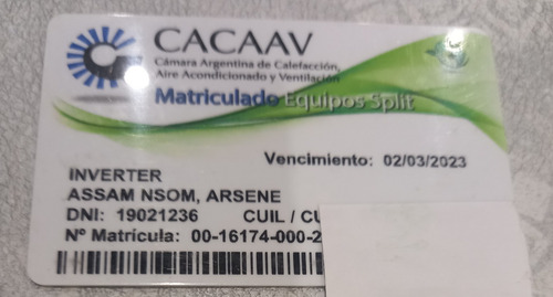 Imagen 3 de 3 de Instalación Instalador Split .aire Acondicionado Matriculado