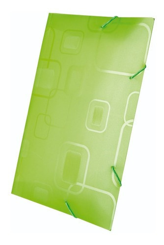 Carpeta Plástica Oficio 3 Solapas Con Elastico Color Verde