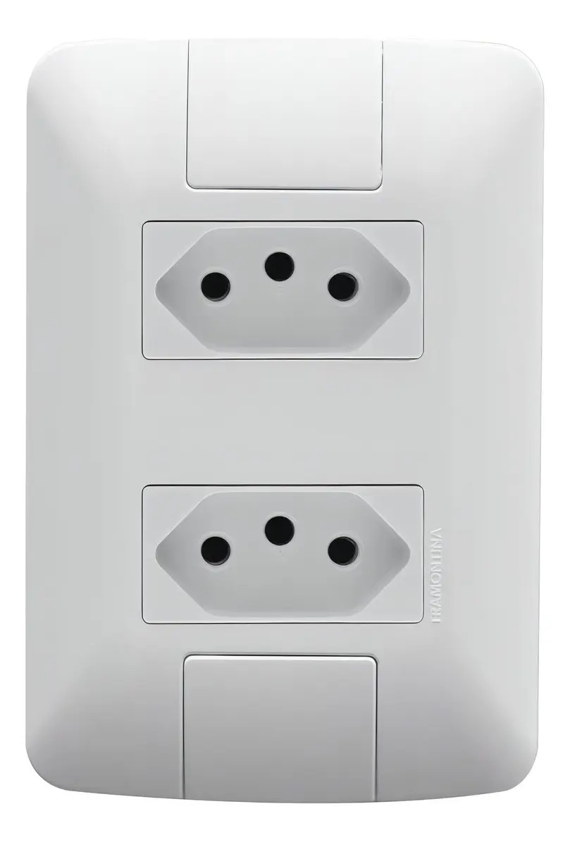 Tomada Tramontina 4x2 20a Dupla 2p+t 250v Aria Cor Branco