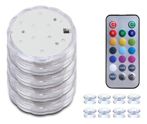 Luces Led Sumergibles Ventosas, Control Remoto, Pack De...