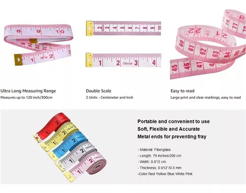 Cinta Metrica Para Medir El Cuerpo, Cinta Metrica De Tela Suave De 120  Pulgadas