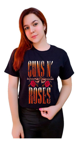 Polera 100% Algodón Guns N' Roses Banda De Rock Letras C-721