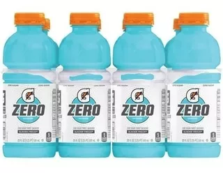 Gatorade Glacial Frezee Azul Sin Azucar Zero 8 Pack 12 Onzas