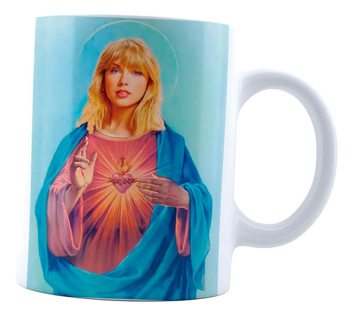 Taza Cerámica 325 Ml Santa Taylor Swift Café Té