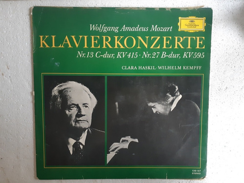 Disco Lp Mozart / Klavierkonzerte / W. Kempff & C Haskil