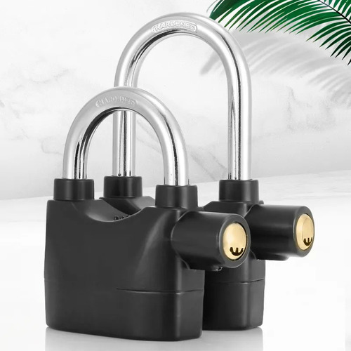Cadeado Com Alarme Sonoro Inteligente Antifurto Prova De Água Lock Rishon Rsh2603 Aço Fundido 10mm 110db Anti Ferrujem