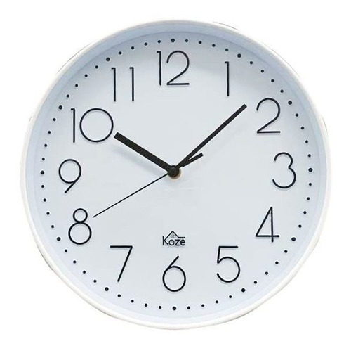 Koze Reloj Pared Blanco Movimiento Suave 12  Tictac Numero U