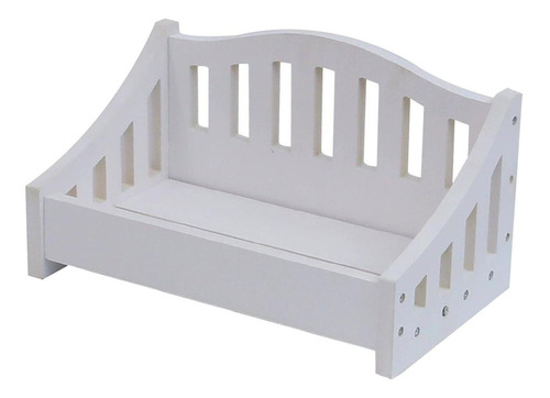 Cama De Madera Bebé Photoshoot Props Baby Photo Prop Blanco